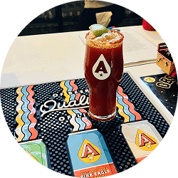Bloody Mary on a Dude Perfect placemat