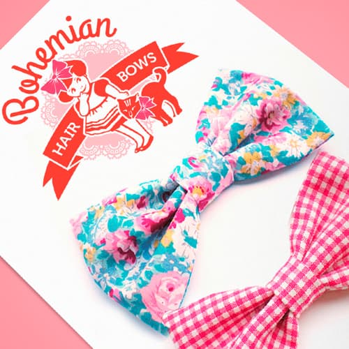 Bohemian Hair Bows — logo and product card