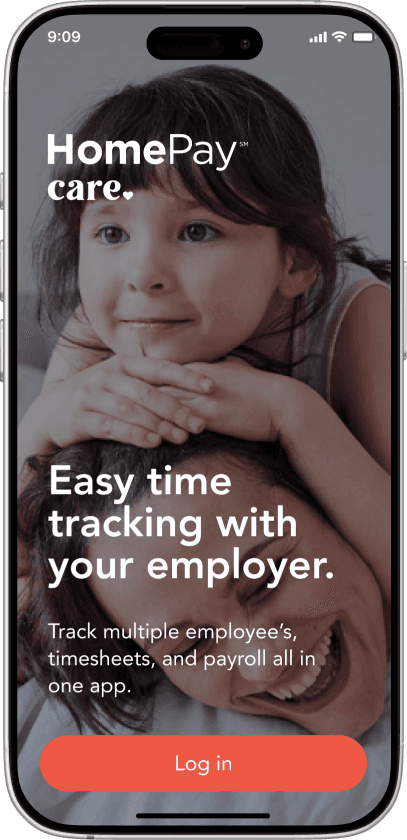 HomePay splash — Easy time tracking with your employer